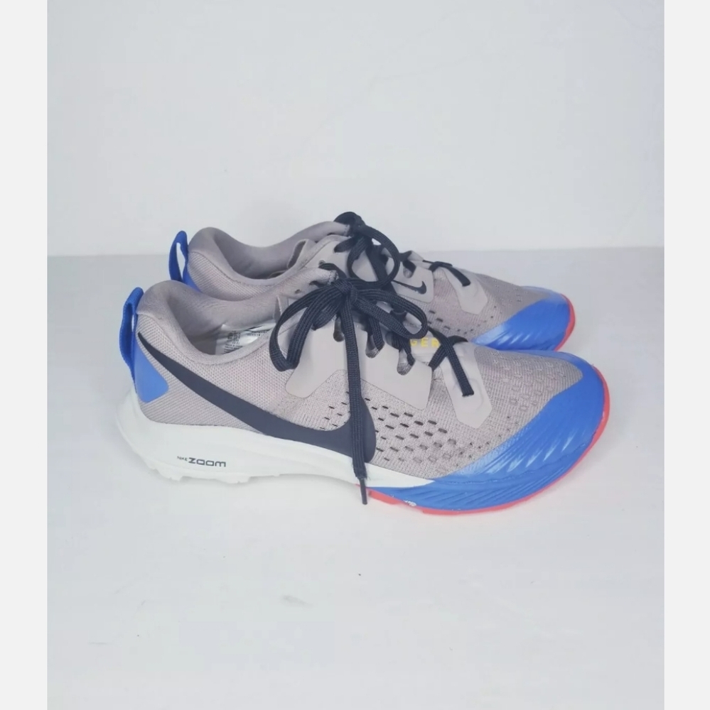 Nike Air Zoom Women's Sz 6.5 Terra Kiger 5 Trail Running Shoes Gray Blue - Picture 3 of 12